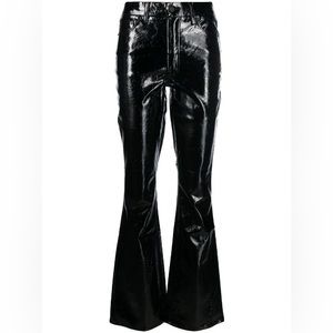 GOOD AMERICAN - high-shine faux leather trousers NEW WITH TAGS